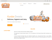 Tablet Screenshot of kundansweets.com